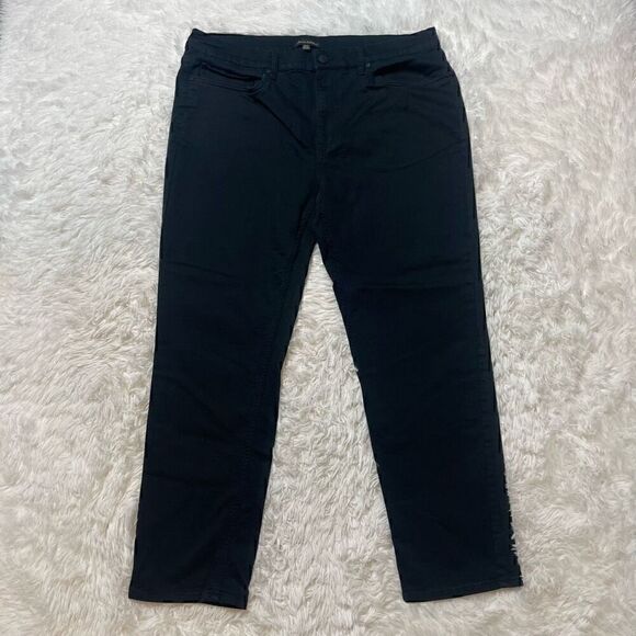 Banana Republic Slim Straight Mens 38x30 Black Pants Mid Rise - Picture 1 of 7